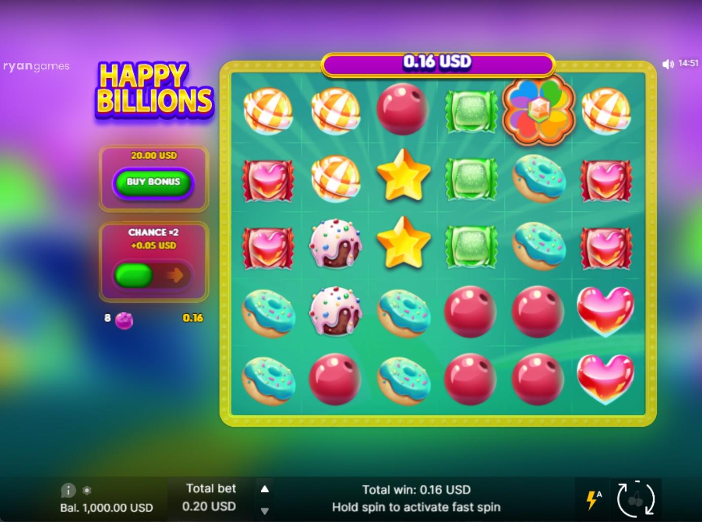 Slotmachine game: “Happy Billions”